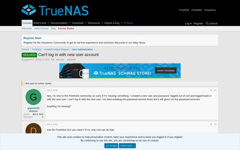 SOLVED - Can't log in with new user account | TrueNAS ...