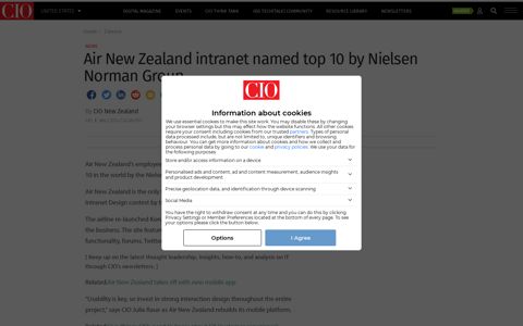 Air New Zealand intranet named top 10 by Nielsen Norman ...