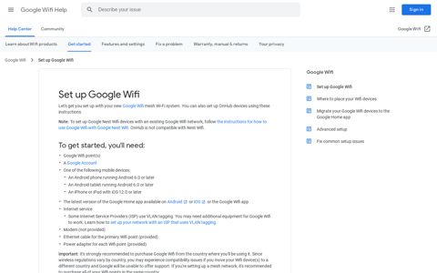Set up Google Wifi - Google Wifi Help - Google Support