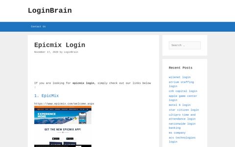 epicmix login - LoginBrain