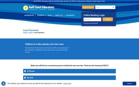 Loan Payments ... - Gulf Coast Educators Federal Credit Union