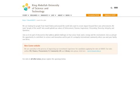 search-for-jobs | King Abdullah University - KAUST