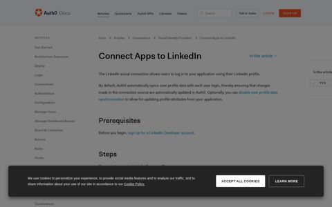 Connect Apps to LinkedIn - Auth0