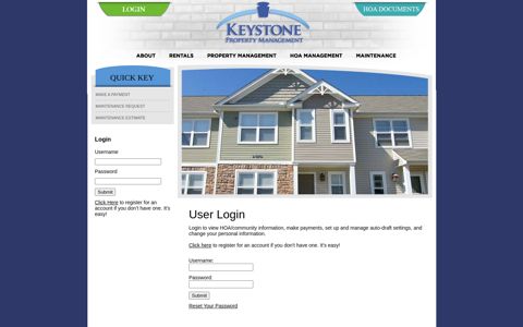 User Login - Keystone Property Management