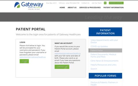 Patient Portal - Gateway Healthcare Abbotsford