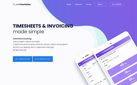 TIMESHEETS & INVOICING made simple - LiveTimeOnline