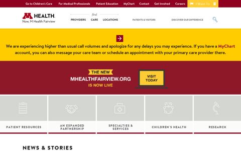 University of Minnesota Health | Main Home | MHealth.org