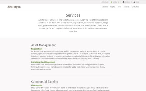 J.P. Morgan services & client login | J.P. Morgan