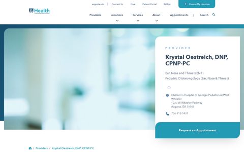 Krystal Oestreich, DNP, CPNP-PC | Augusta University Health