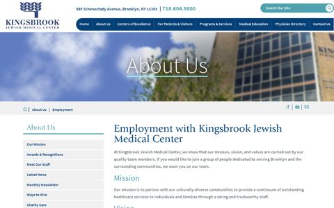 Employment at Kingsbrook | New York Elderly Care