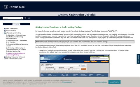 DU Job Aid: Adding Lender Conditions to ... - Fannie Mae