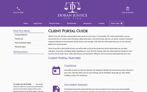 Client Portal Guide | Doran Justice, PLLC