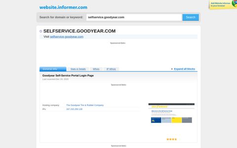 selfservice.goodyear.com at WI. Goodyear Self-Service Portal ...