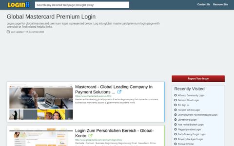 Global Mastercard Premium Login - Loginii.com