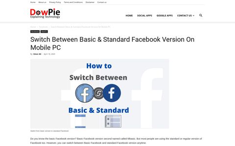 Switch Between Basic & Standard Facebook Version On ...