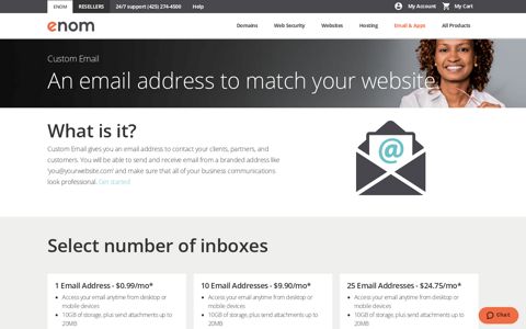 Email ~ Custom Email Addresses on Your Domain | Enom