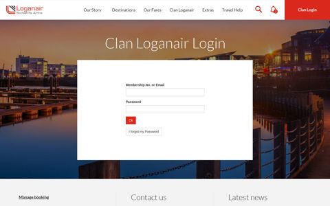 Login to your Clan Loganair account | Loganair