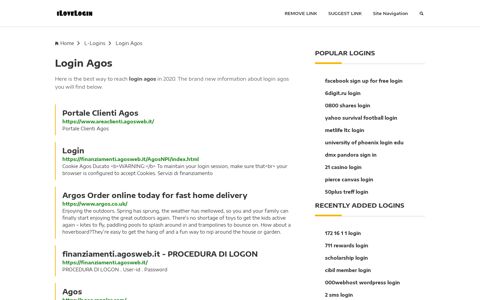 Login Agos ❤️ One Click Access - iLoveLogin