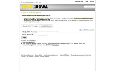Login - Jobs@UIOWA: Search and Apply for Jobs at The ...