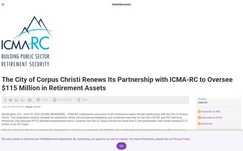 The City of Corpus Christi Renews Its Partnership with ICMA ...