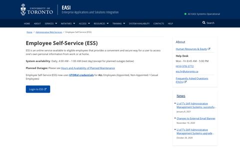 Employee Self-Service (ESS) | EASI