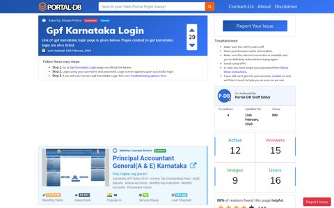 Gpf Karnataka Login - Portal-DB.live