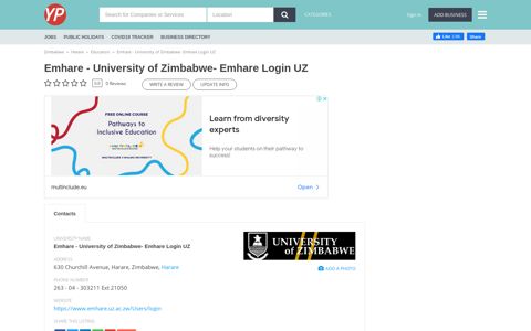 Emhare - University of Zimbabwe- Emhare Login UZ