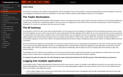 TWS API v9.72+: Initial Setup - Interactive Brokers - API Software
