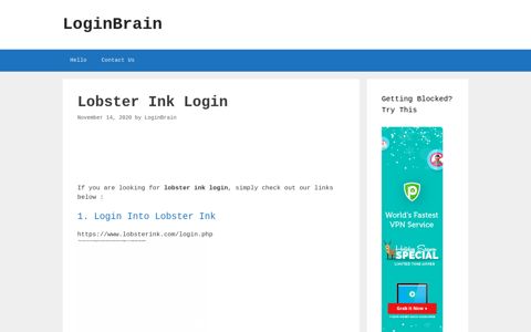 Lobster Ink Login Into Lobster Ink - LoginBrain