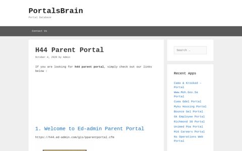 H44 Parent - Welcome To Ed-Admin Parent Portal