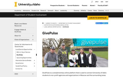 GivePulse - University of Idaho