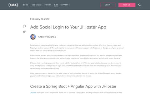 Add Social Login to Your JHipster App | Okta Developer