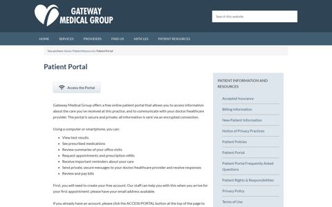 Patient Portal - Gateway Medical Group
