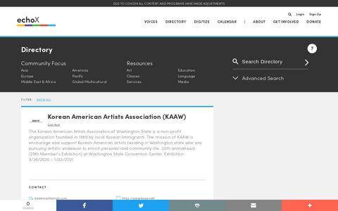 Korean American Artists Association (KAAW) - echoX
