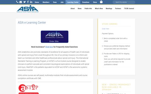 ASIA e-Learning Center - American Spinal Injury Association