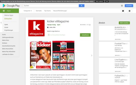 kicker eMagazine – Apps bei Google Play