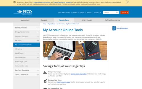 My Account Online Tools | PECO - An Exelon Company