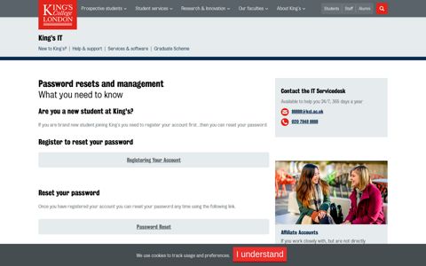 Password resets and management | King's IT | King's College ...