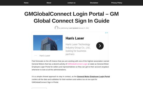GMGlobalConnect Login Portal – GM Global Connect Sign In ...