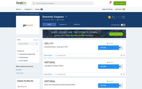 Goeventz Coupons: Offers 55% OFF Discount Promo Code ...