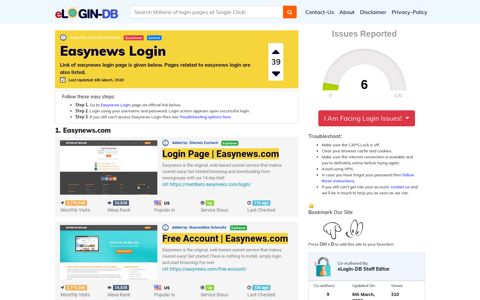 Easynews Login - Find Login Page of Any Site within Seconds!