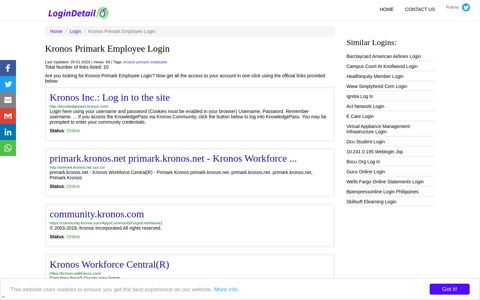 Kronos Primark Employee Login Kronos Inc.: Log in to the site ...