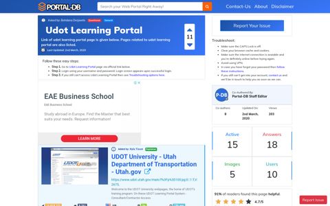 Udot Learning Portal