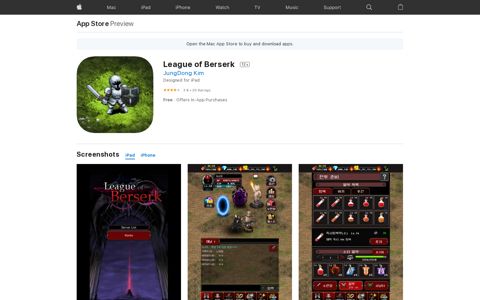 ‎League of Berserk on the App Store