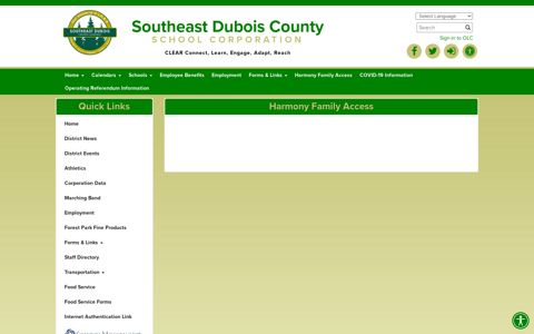 Harmony Family Access - Southeast Dubois Co. School Corp.