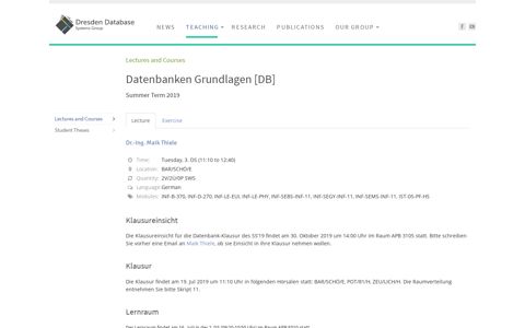 Datenbanken Grundlagen | Database Systems ... - TU Dresden