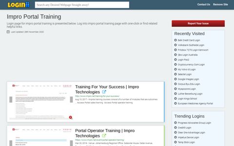 Impro Portal Training - Loginii.com