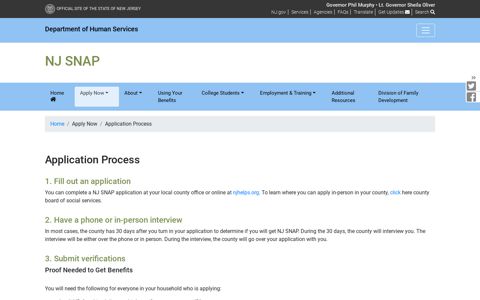 NJ SNAP | Application Process - NJ.gov