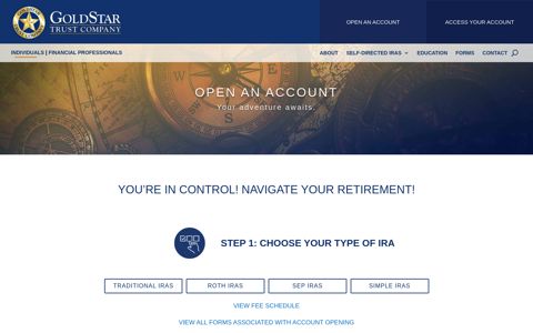 Open An Account | GoldStar Trust