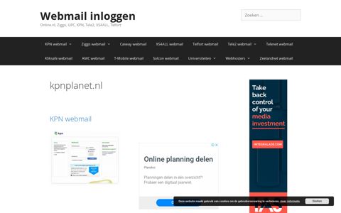 kpnplanet.nl - Webmail inloggen